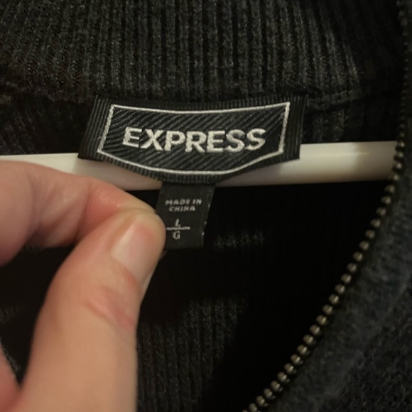Express men’s knit heavy duty, crewneck, half zip up sweater, size large - Picture 2 of 2